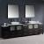 Fresca FVN62-108ES-VSL Torino 108" Double Sink Modern Bathroom Vanity with 3 Side Cabinets and Vessel Sinks in Espresso