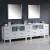 Fresca FVN62-108WH-UNS Torino 108" Double Sink Modern Bathroom Vanity with 3 Side Cabinets and Integrated Sinks in White