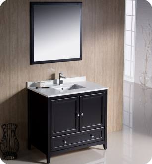 Fresca FVN2036ES Oxford 36" Traditional Bathroom Vanity in Espresso