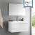 Fresca FVN8010WH Mezzo 40" White Modern Bathroom Vanity with Medicine Cabinet