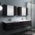 Fresca FVN6172ES-UNS-D Lucera 72" Espresso Wall Hung Double Undermount Sink Modern Bathroom Vanity with Medicine Cabinets