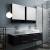 Fresca FVN6160ES-VSL-D Lucera 60" Espresso Wall Hung Double Vessel Sink Modern Bathroom Vanity with Medicine Cabinets