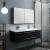 Fresca FVN6148ES-UNS-D Lucera 48" Espresso Wall Hung Double Undermount Sink Modern Bathroom Vanity with Medicine Cabinet