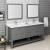 Fresca FVN2372VG-D Manchester Regal 72" Gray Wood Veneer Traditional Double Sink Bathroom Vanity with Mirrors