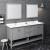 Fresca FVN2372GR-D Manchester 72" Gray Traditional Double Sink Bathroom Vanity with Mirrors