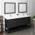 Fresca FVN2372BL-D Manchester 72" Black Traditional Double Sink Bathroom Vanity with Mirrors