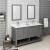 Fresca FVN2360VG-D Manchester Regal 60" Gray Wood Veneer Traditional Double Sink Bathroom Vanity with Mirrors