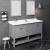 Fresca FVN2360GR-D Manchester 60" Gray Traditional Double Sink Bathroom Vanity with Mirrors