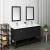 Fresca FVN2360BL-D Manchester 60" Black Traditional Double Sink Bathroom Vanity with Mirrors