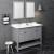 Fresca FVN2348GR-D Manchester 48" Gray Traditional Double Sink Bathroom Vanity with Mirrors