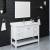 Fresca FVN2348WH Manchester 48" White Traditional Bathroom Vanity with Mirror