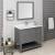 Fresca FVN2340VG Manchester Regal 40" Gray Wood Veneer Traditional Bathroom Vanity with Mirror