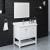 Fresca FVN2336WH Manchester 36" White Traditional Bathroom Vanity with Mirror