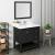 Fresca FVN2336BL Manchester 36" Black Traditional Bathroom Vanity with Mirror