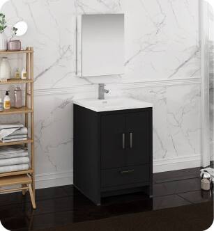 Fresca FVN9424DGO Imperia 24" Dark Gray Oak Free Standing Modern Bathroom Vanity with Medicine Cabinet
