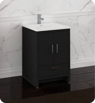 Fresca FCB9424DGO-I Imperia 24" Dark Gray Oak Free Standing Modern Bathroom Cabinet with Integrated Sink