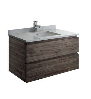 Fresca FCB3136ACA-U Formosa 36" Wall Hung Modern Bathroom Cabinet with Top & Sink