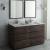 Fresca FVN31-3030ACA-FC Formosa 60" Floor Standing Double Sink Modern Bathroom Vanity with Mirrors in Acacia