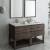 Fresca FVN31-3030ACA-FS Formosa 60" Floor Standing Double Sink Modern Bathroom Vanity with Open Bottom & Mirrors in Acacia