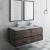 Fresca FVN31-2424ACA Formosa 48" Wall Hung Double Sink Modern Bathroom Vanity Mirrors in Acacia