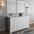 Fresca FVN2460WHM Windsor 60" Matte White Traditional Double Sink Bathroom Vanity with Mirrors