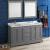 Fresca FVN2460GRV Windsor 60" Gray Textured Traditional Double Sink Bathroom Vanity with Mirrors