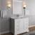 Fresca FVN2440WHM Windsor 40" Matte White Traditional Bathroom Vanity with Mirror