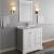 Fresca FVN2436WHM Windsor 36" Matte White Traditional Bathroom Vanity with Mirror