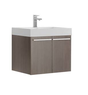 Fresca FCB8058GO-I Alto 23" Gray Oak Modern Bathroom Cabinet with Integrated Sink