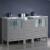 Fresca FCB62-241224GR-I Torino 60" Grey Modern Double Sink Bathroom Cabinets with Integrated Sinks