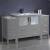 Fresca FCB62-123612GR-I Torino 60" Grey Modern Bathroom Cabinets with Integrated Sink