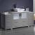 Fresca FCB62-123612GR-CWH-V Torino 60" Grey Modern Bathroom Cabinets with Top & Vessel Sink