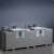 Fresca FCB62-72GR-I Torino 84" Grey Modern Double Sink Bathroom Cabinets with Integrated Sinks