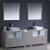 Fresca FVN62-361236GR-VSL Torino 84" Grey Modern Double Sink Bathroom Vanity with Side Cabinet and Vessel Sinks