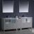 Fresca FVN62-361236GR-UNS Torino 84" Grey Modern Double Sink Bathroom Vanity with Side Cabinet and Integrated Sinks