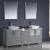 Fresca FVN62-301230GR-VSL Torino 72" Grey Modern Double Sink Bathroom Vanity with Side Cabinet and Vessel Sinks