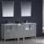 Fresca FVN62-301230GR-UNS Torino 72" Grey Modern Double Sink Bathroom Vanity with Side Cabinet and Integrated Sinks