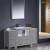 Fresca FVN62-123012GR-UNS Torino 54" Grey Modern Bathroom Vanity with 2 Side Cabinets and Integrated Sink