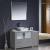 Fresca FVN62-3612GR-VSL Torino 48" Grey Modern Bathroom Vanity with Side Cabinet and Vessel Sink