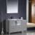 Fresca FVN62-3612GR-UNS Torino 48" Grey Bathroom Vanity with Side Cabinet and Integrated Sink