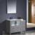 Fresca FVN62-3012GR-UNS Torino 42" Grey Modern Bathroom Vanity with Side Cabinet and Integrated Sink