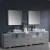 Fresca FVN62-108GR-VSL Torino 108" Grey Modern Double Sink Bathroom Vanity with 3 Side Cabinets and Vessel Sinks