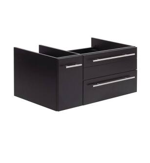 Fresca FCB6136ES-UNS-R Lucera 36" Espresso Wall Hung Undermount Sink Modern Bathroom Cabinet - Right Version