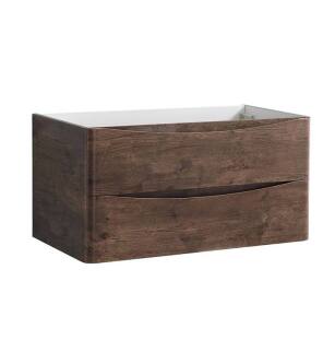 Fresca FCB9036RW Tuscany 36" Rosewood Wall Hung Modern Bathroom Cabinet