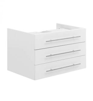 Fresca FCB6183WH-VSL Lucera 32" White Wall Hung Modern Bathroom Cabinet