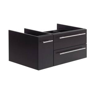 Fresca FCB6136ES-VSL-R Lucera 36" Espresso Wall Hung Vessel Sink Modern Bathroom Cabinet - Right Version