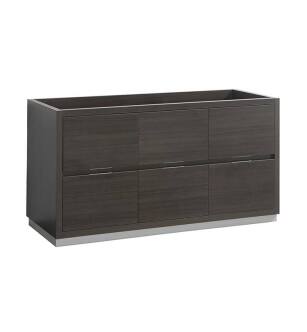 Fresca FCB8460GO Valencia 60" Gray Oak Free Standing Single Sink Modern Bathroom Cabinet