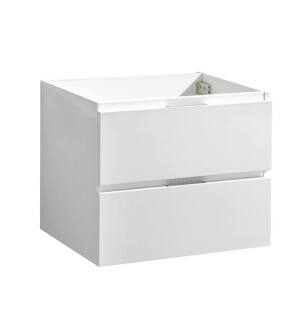Fresca FCB8324WH Valencia 24" Glossy White Wall Hung Modern Bathroom Cabinet