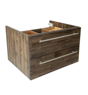 Fresca FCB6124ACA-VSL Lucera 23 1/4" Acacia Wall Hung Vessel Sink Modern Bathroom Cabinet