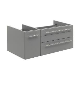 Fresca FCB6136GR-UNS-R Lucera 36" Gray Wall Hung Undermount Sink Modern Bathroom Cabinet - Right Version